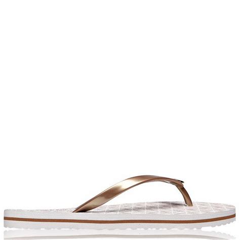 michael kors eva flip flops|Michael Kors genuine leather sandals.